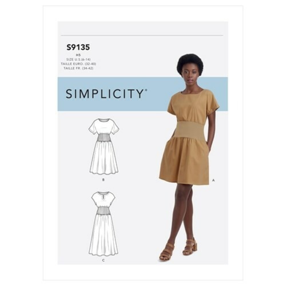 Simplicity Misses' Dress With Knit Midriff R10596 (S9135) Size R5 (14 - 22)